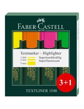 Marcador Fuorescente Faber-Castell 4 Peças (65 Unidades)
