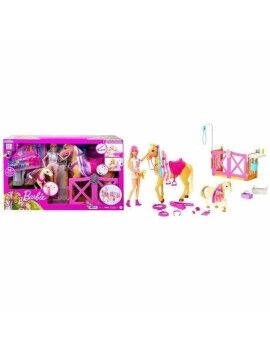 Conjunto de brinquedos Barbie Toilettage des Chevaux Plástico