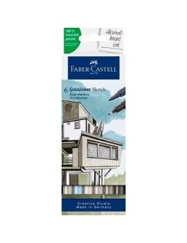 Conjunto de Canetas de Feltro Faber-Castell Goldfaber Sketch - Architecture...