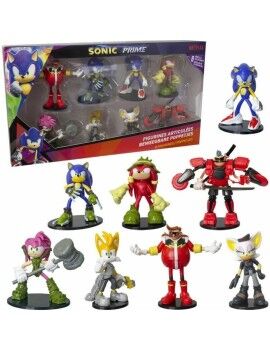 Figuras Articuladas Sonic Prime 8 Peças