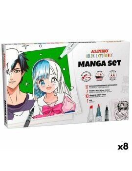 Conjunto de Canetas de Feltro Alpino Manga Color Experience (8 Unidades)