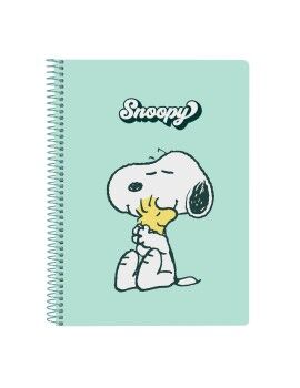 Caderno Snoopy Groovy Verde A5 80 Folhas