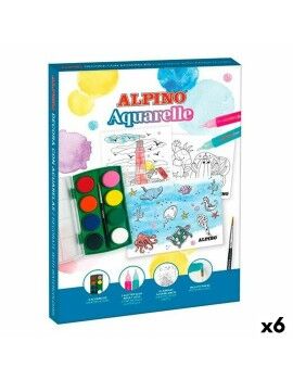 Desenhos para pintar Alpino Aquarelle Multicolor (6 Unidades)