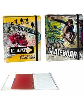 Pasta com argolas SENFORT Skateboard Multicolor A4