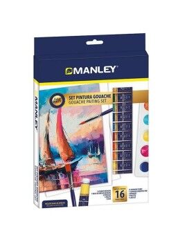 Conjunto de pintura a guache Manley 16 Peças Multicolor