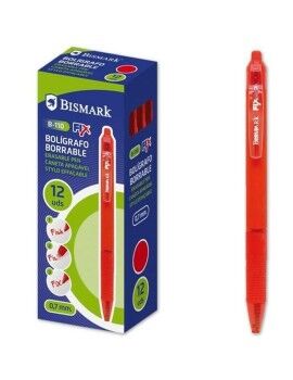 Caneta Bismark B-110 Fix Vermelho 0,7 mm (12 Peças)