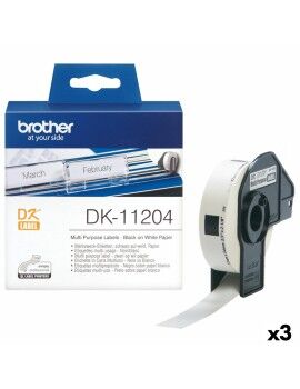 Rolo de Etiquetas Brother DK-11204 17 x 54 mm (3 Unidades)