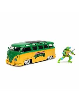 Playset Teenage Mutant Ninja Turtles Leonardo & 1962 Volkswagen Bus 2 Peças