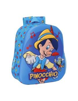 Mochila Infantil 3D Clásicos Disney Pinochio Azul 27 x 33 x 10 cm
