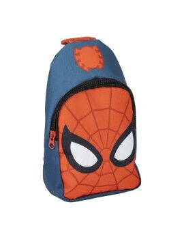 Mochila Infantil Spider-Man Saco de Ombro Azul Vermelho 13 x 23 x 7 cm
