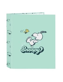 Pasta com argolas Snoopy Groovy Verde A4 27 x 33 x 6 cm