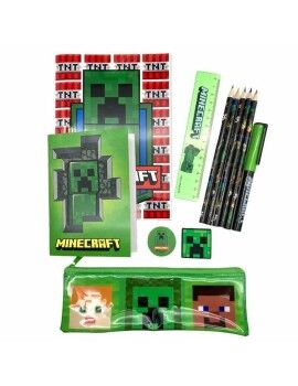 Set de Papelaria Minecraft 29,5 x 25 x 3 cm 12 Peças