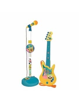 Guitarra Infantil Spongebob Microfone para Karaoke