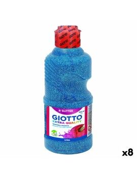 Têmpera Giotto Glitter Azul 250 ml (8 Unidades)