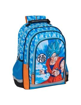 Mochila Escolar Dragon Ball Azul Laranja 30 x 41,5 x 17 cm