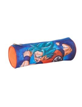 Bolsa Escolar Cilíndrica Dragon Ball Azul Laranja 23 x 8 x 8 cm
