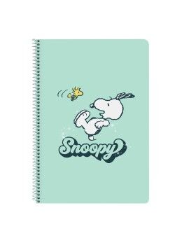 Caderno Snoopy Groovy Verde A4 80 Folhas