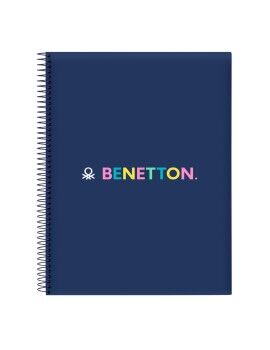 Caderno Benetton Cool Azul Marinho A4 120 Folhas
