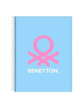 Caderno Benetton Spring Azul celeste A4 120 Folhas