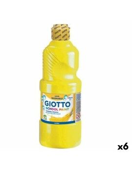 Têmpera Giotto School Amarelo 500 ml Lavável (6 Unidades)