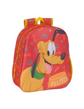 Mochila Infantil 3D Clásicos Disney Pluto Laranja 27 x 33 x 10 cm
