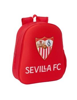 Mochila Infantil 3D Sevilla Fútbol Club Vermelho 27 x 33 x 10 cm