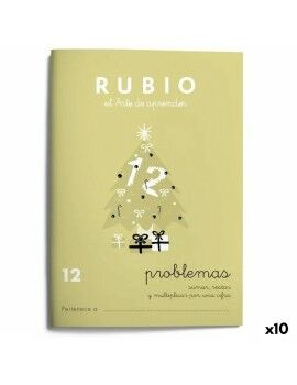 Caderno quadriculado Rubio Nº12 A5 Espanhol 20 Folhas (10 Unidades)