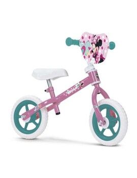 Bicicleta Infantil Minnie Mouse   10" Sem Pedais Cor de Rosa