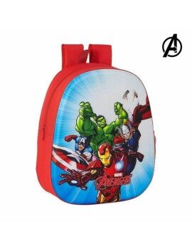 Mochila Infantil 3D The Avengers Vermelho