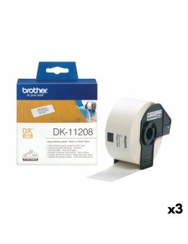 Etiquetas para Impressora Brother DK-11208 Branco/Preto 38 X 90 mm (3 Unidades)