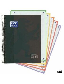 Caderno Oxford Classic Europeanbook 5 Preto A4+ 120 Folhas (15 Unidades)
