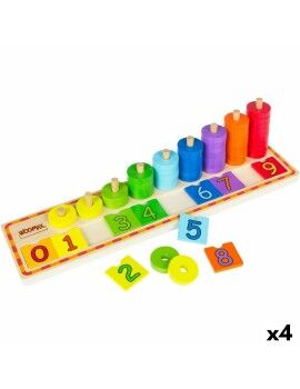 Jogo Educação Infantil Woomax Números 56 Peças 4 Unidades 43 x 11 x 11 cm
