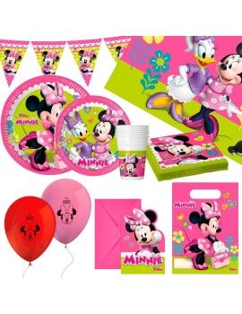 Conjunto Artigos de Festa Minnie Mouse 66 Peças