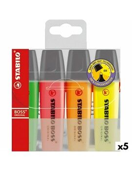 Conjunto de Marcadores Fluorescentes Stabilo Boss Multicolor (5 Unidades)