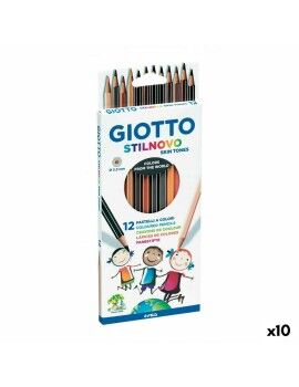 Lápis de cores Giotto Stilnovo Skin Tones Multicolor (10 Unidades)