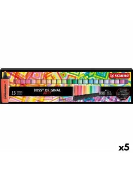 Conjunto de Marcadores Fluorescentes Stabilo Boss Arty Multicolor (5 Unidades)