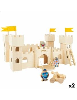 Castelo Woomax Brinquedo 9 Peças 2 Unidades