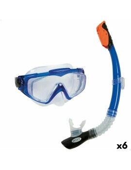 Óculos de Mergulho com Tubo Intex Aqua Pro Azul