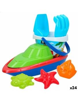 Conjunto de brinquedos de praia Colorbaby 8 Peças Barco Polipropileno (24...