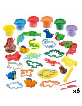 Jogo de Plasticina PlayGo Dinossauros (6 Unidades)