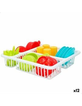 Conjunto de Louça Infantil Colorbaby Brinquedo Escorredor 26 Peças (12 Unidades)