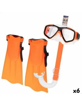 Óculos de Mergulho com Tubo e Barbatanas Colorbaby (6 Unidades)