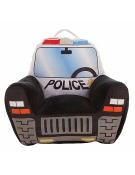 Poltrona Infantil Carro de polícia 52 x 48 x 51 cm Preto Acrílico (52 x 48 x...
