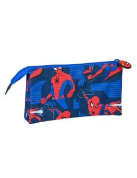 Bolsa Escolar Spiderman Great power 22 x 12 x 3 cm Azul Vermelho