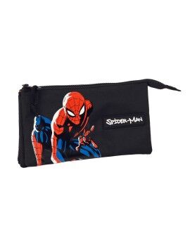 Malas para tudo triplas Spiderman Hero Preto 22 x 12 x 3 cm