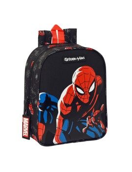 Mochila Infantil Spider-Man Hero Preto 22 x 27 x 10 cm
