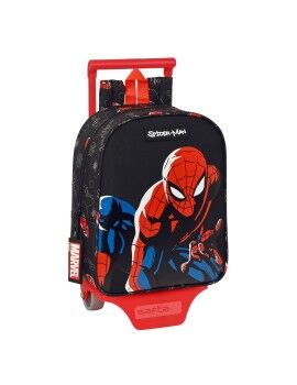 Mochila Escolar com Rodas Spider-Man Hero Preto 22 x 27 x 10 cm