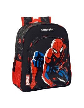 Mochila Escolar Spider-Man Hero Preto 32 X 38 X 12 cm