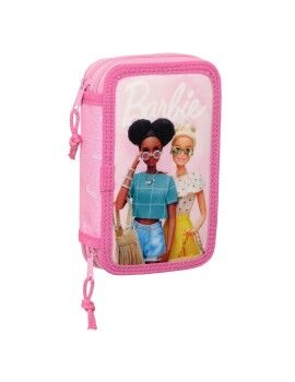 Estojo Escolar com Acessórios Barbie Girl Cor de Rosa 12.5 x 19.5 x 4 cm (28...