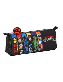 Bolsa Escolar The Avengers Super heroes Preto 21 x 8 x 7 cm